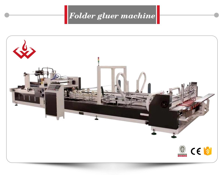 High Speed Automatic Carton Folding Gluing Machine 120 M / Minute Belt Suction