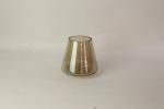 Handmade Glass Grey Luster Candle Holder