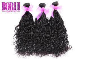 China No Shedding Malaysian Water Wave Hair , Cuticle Aligned Virgin Hair Natural Black wholesale