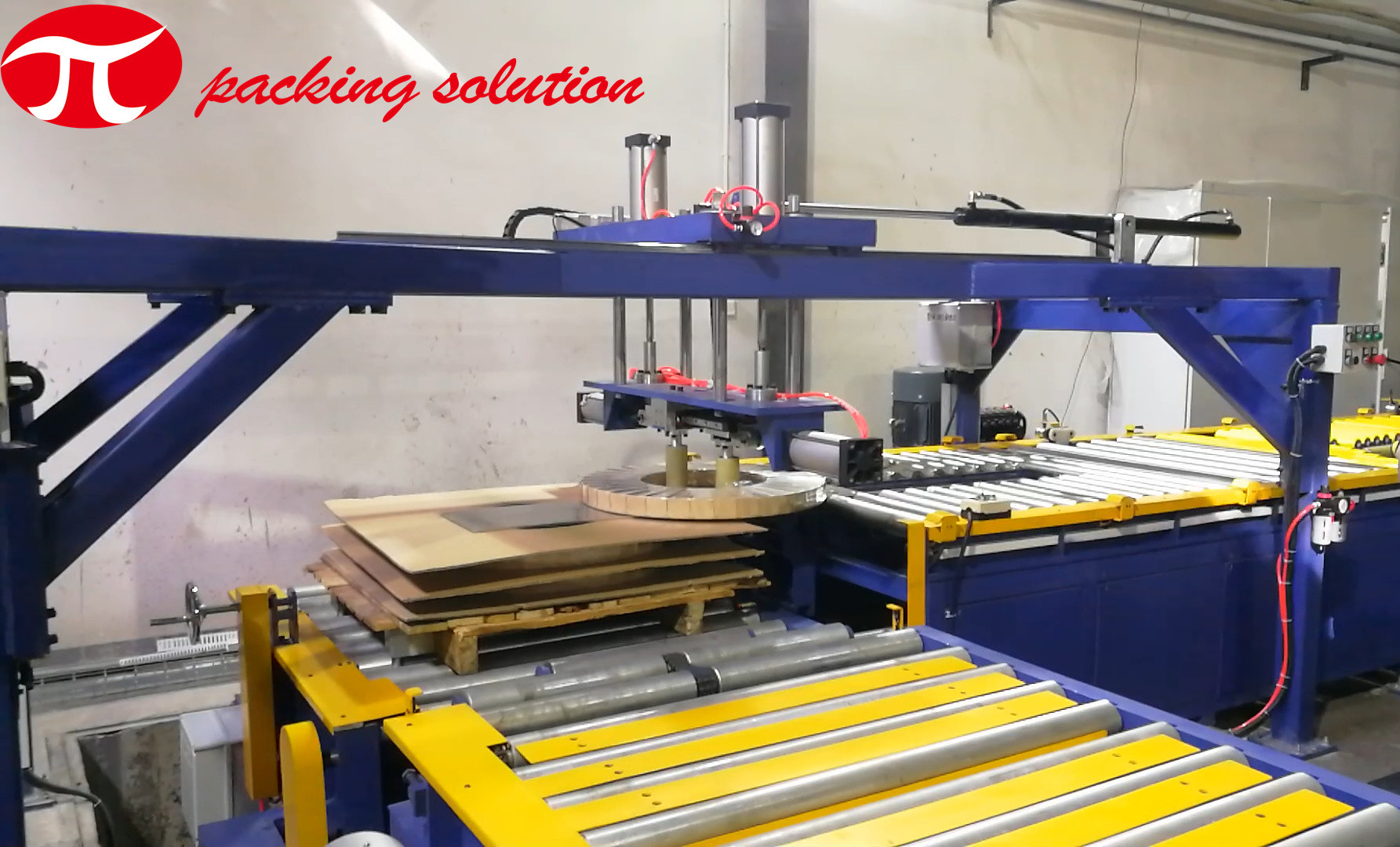 Horizontal Steel Coil Wrapping Line 508/610mm ID Automatic Loading CE Approved