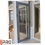 Aluminium Double Glazed French Doors , Soundproof French Hinged Doors STEEL DOOR