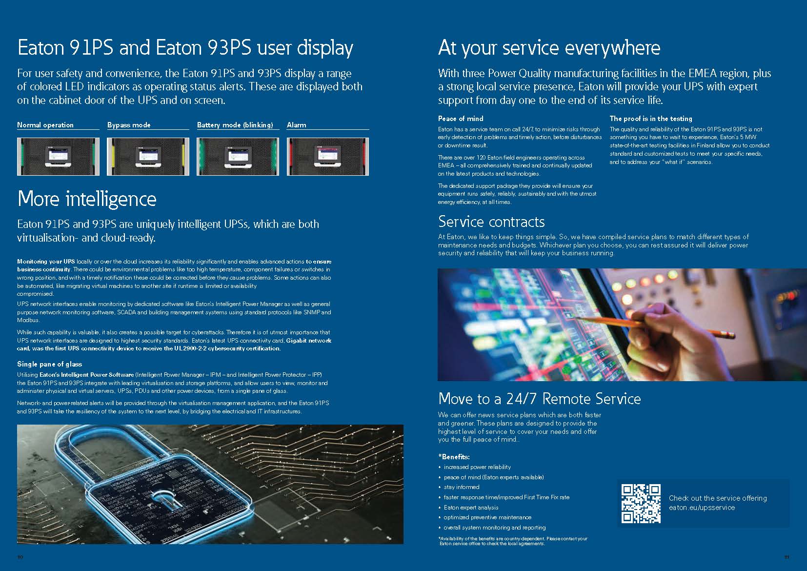 Eaton 93PS Series 8-30 kW 15kVA 20KVA 60KVA 12v 24v Battery 3 Phase UPS with Standards