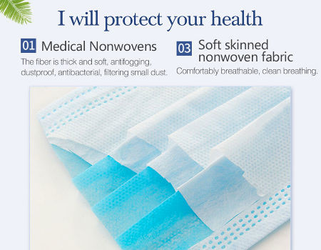 Portable Disposable Medical Mask 4 Folder Design Outdoor Travel Use