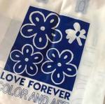0.12mm Thickness Garment Plastic Packaging Bags Navy Flower Thicker Shopping