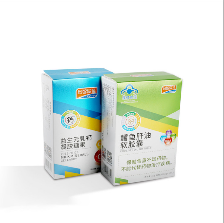 350G Coated Paper Box Healthcare Packaging Box For Calcium Tablet Package