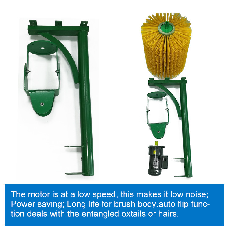 Horizontal Position PP Nylon Automatic Cattle Scratch Brushes