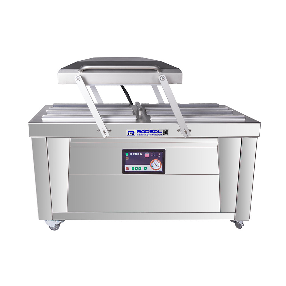 50Hz / 60Hz Double Chamber Vacuum Packaging Machine With PLC Control Panel