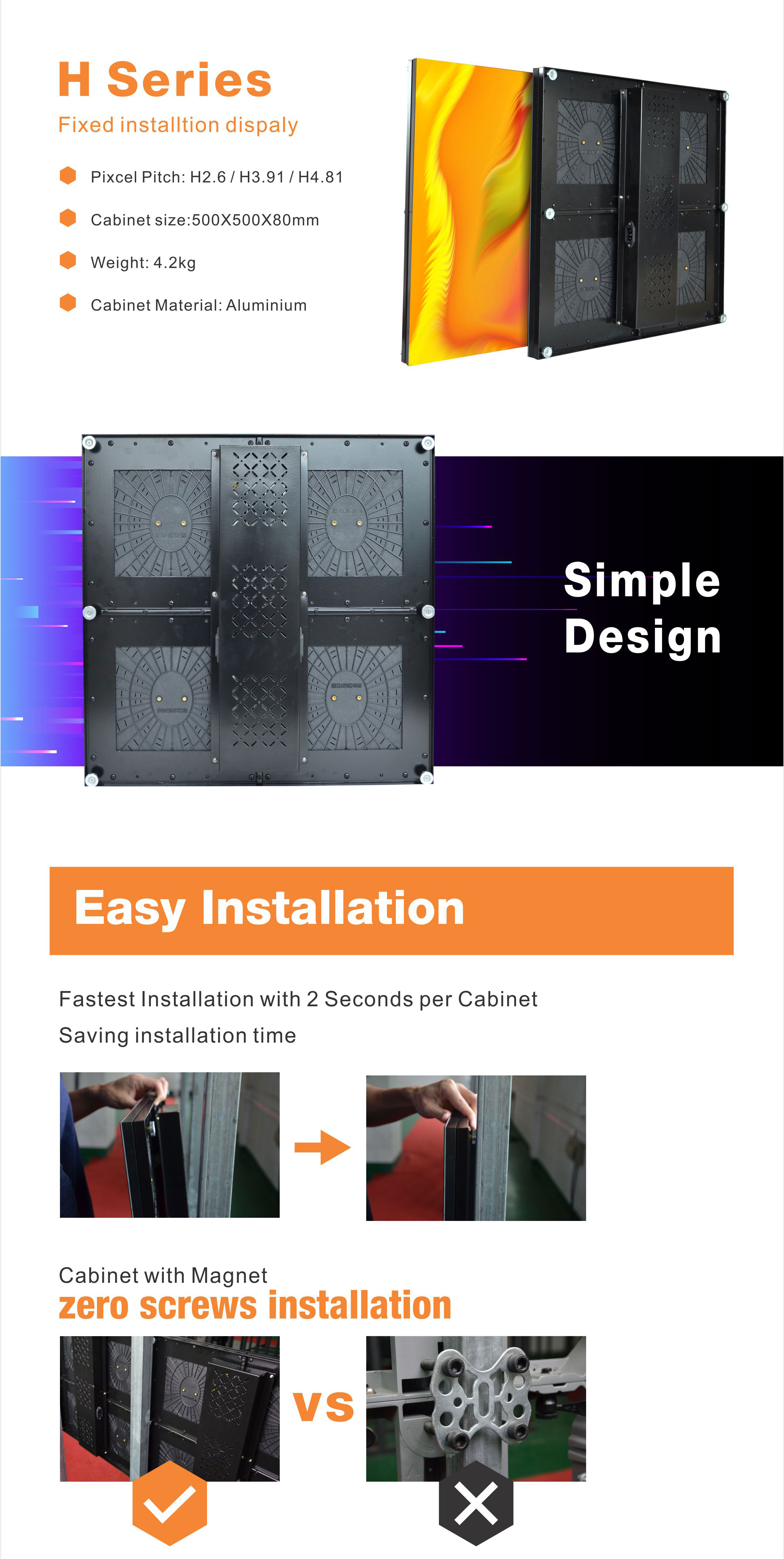 65536dots 1000nits P3.91mm Stage Background LED Display