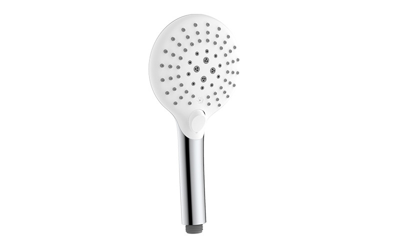 Multiple Water Outflow Modes Bathroom Showers Silver White Tone Smooth Surface Ergonomic Design