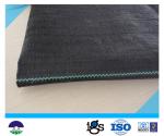 Black Acids Resistant Woven Geotextile Fabric / Polypropylene Black Woven
