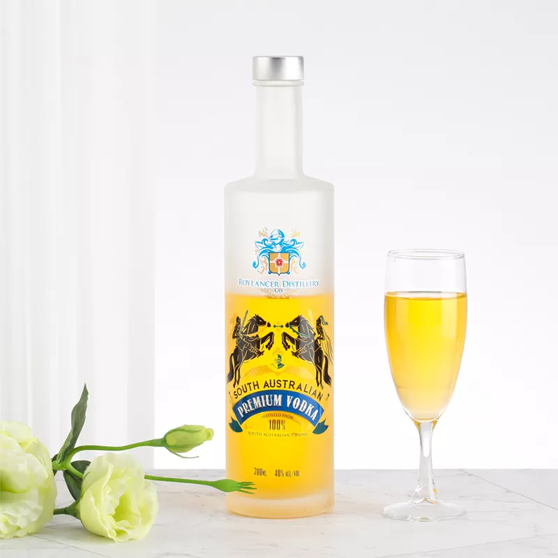 Glass Collar Custom 500ml 750ml Vodka Whisky Empty Flint Cup Baijiu Olive Oil Juice Bottle