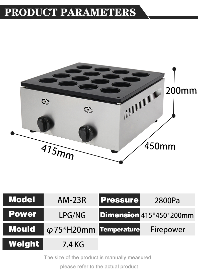 Restaurant Red Bean Cake Maker Gas Grill Machine with High Productivity Performance