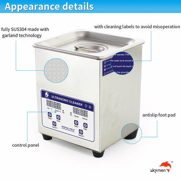 Durable Industrial Ultrasonic Cleaner 4.5L 180W For Vinyl Record Musical Instruments