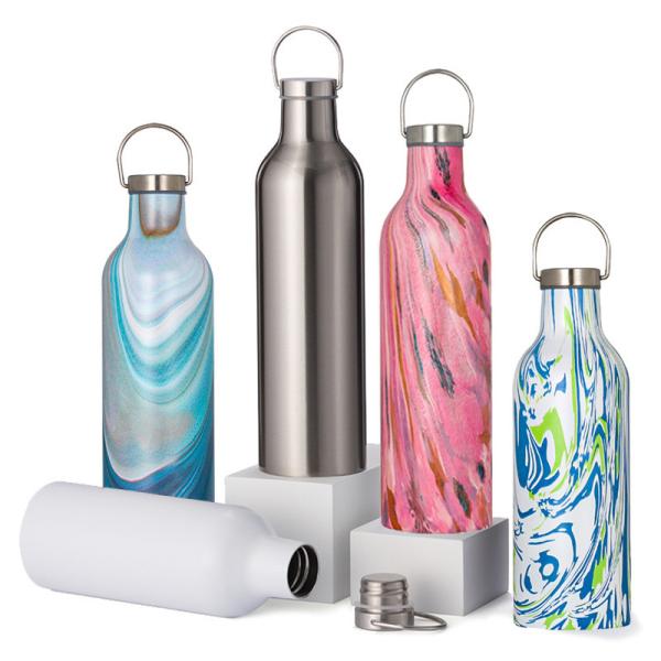 Eco-Friendly Double Wall Custom Logo Wide Mouth Vacuum Insulated Drink Sport