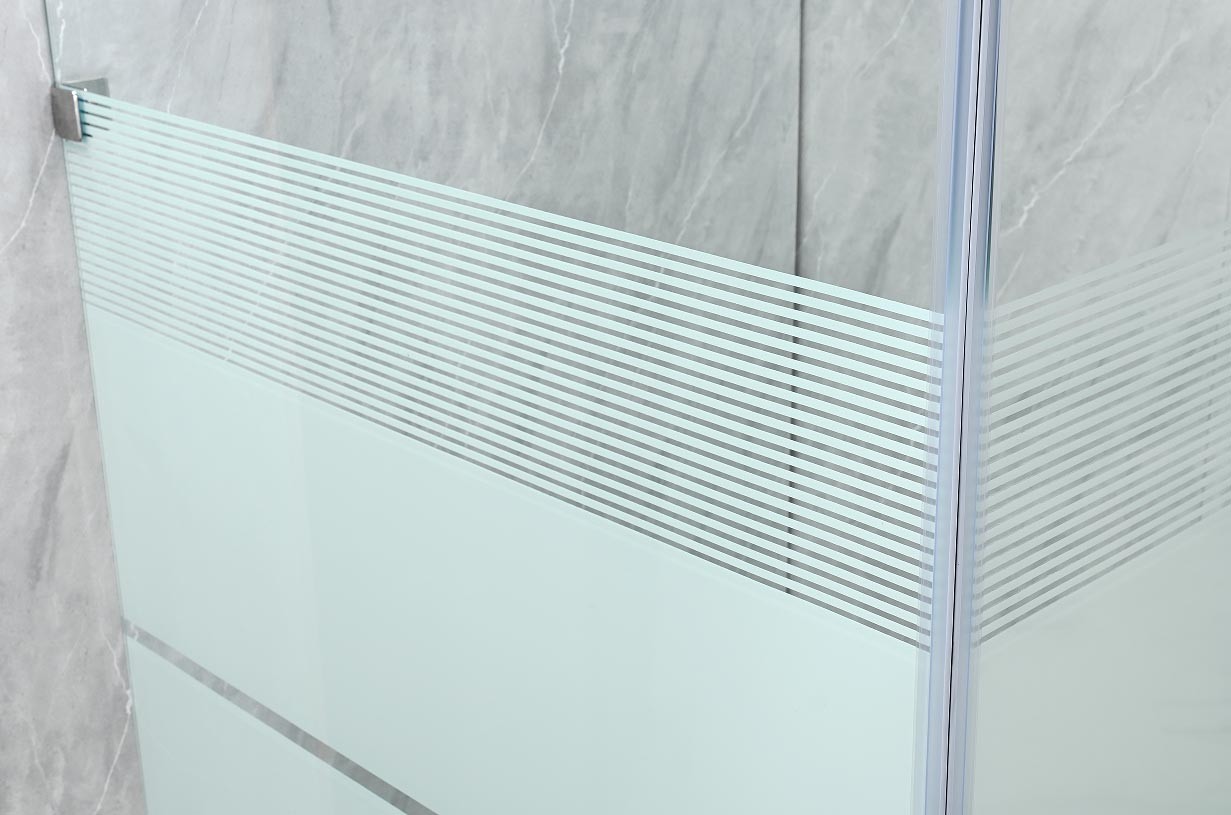 Affordable Shower Enclosures With White Printing Glass And Aluminum Frame