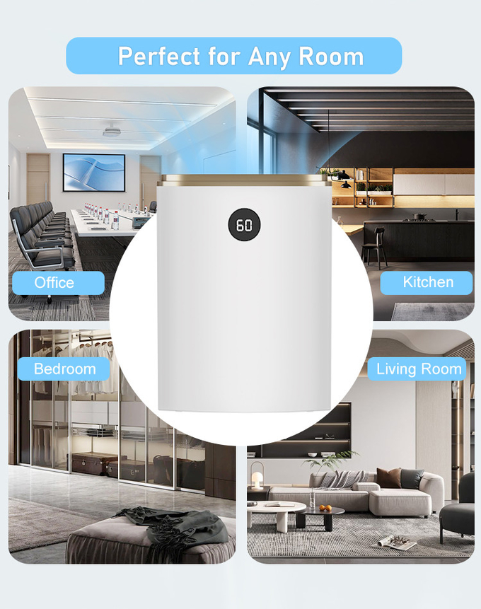 5.5L Household Rotary Dehumidifier Air Purifier 2 In 1 With Hidden Handle