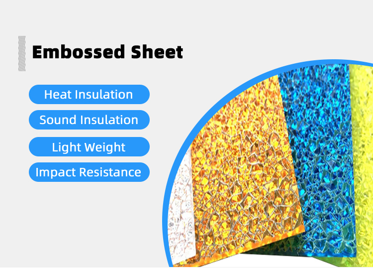 Diamond Embossed Polycarbonate Sheet 2mm 3mm 5mm PC Embossed Sheet