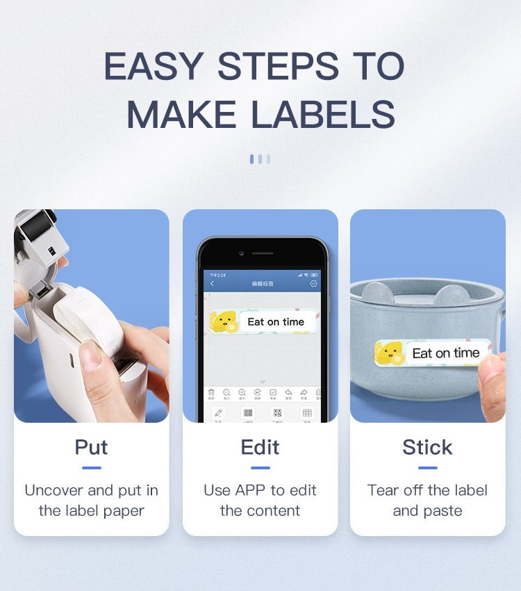 15mm Label Barcode Printer Machine 40mm/s Wireless Portable Label Printer