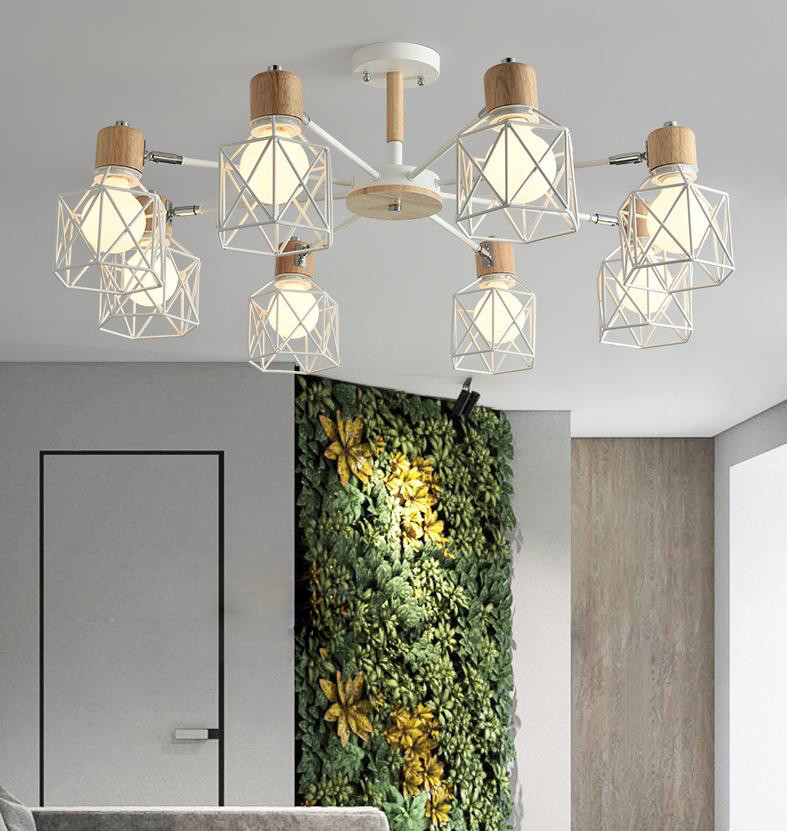 Vintage Chandelier Ceiling Chandeliers Adjustable Lustre For Living Room Bedroom Kitchen Wood Lighting(WH-WA-26）