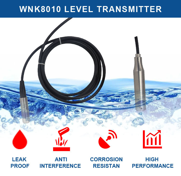 Stainless Steel Submersible Water Level Sensor For Tank Pool River