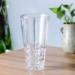 25cm 9 Inch Tall Cylinder Glass Flower Vase Transparent Clear Diamond Designs