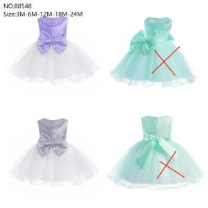 China Party Girls Princess Dress Zipper Closure Round Neck Printed Pattern wholesale