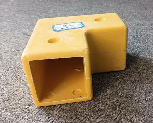 China FRP Connectors Handrail Fittings Fiberglass Tube Pipe 50mm SMC Two Way Corner FRP Tube Accessaries wholesale