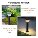 Outdoor LED Solar Lawn Light Large Capacity Battery ABS Aluminum Material RGB