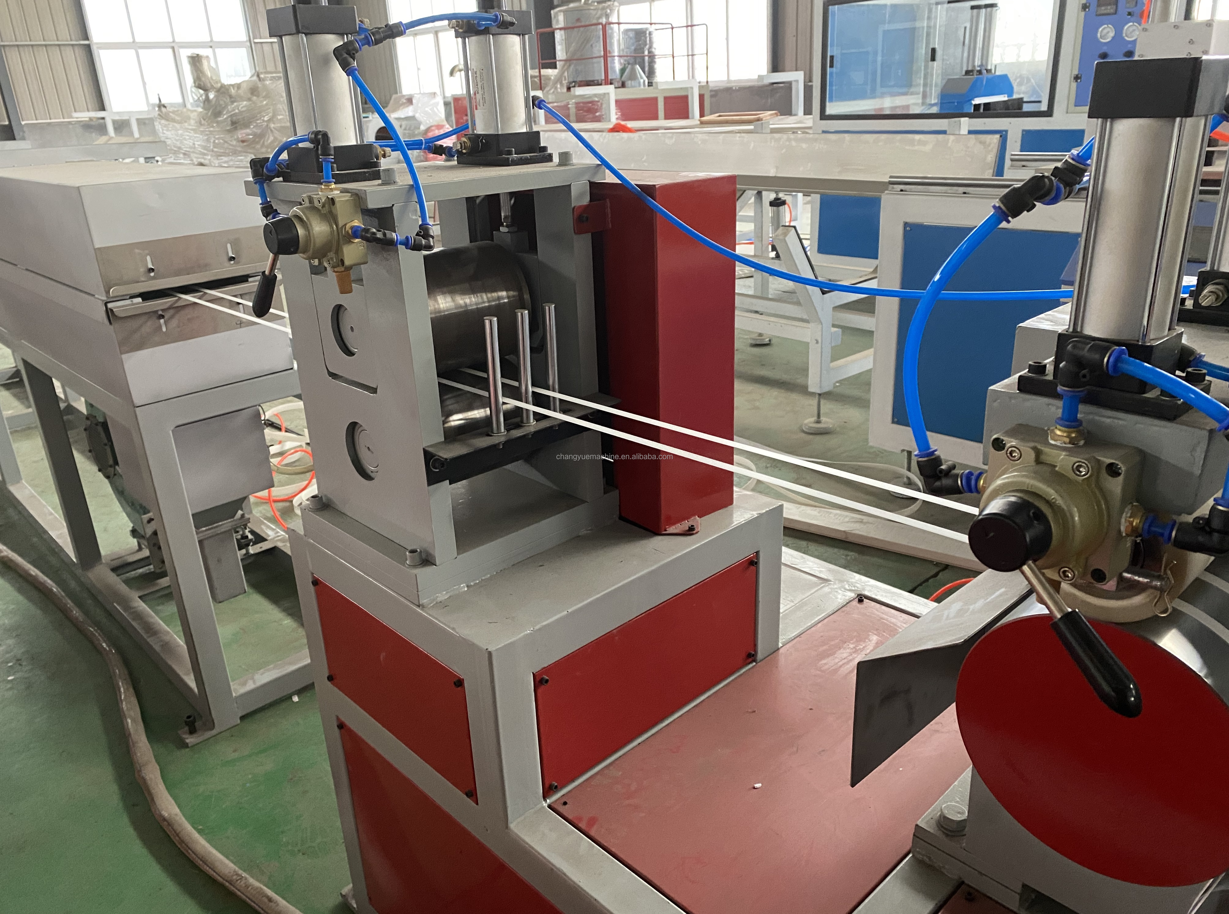 Extruder Model Geostrap Production Line for Plastic Geo Strap Banding Extrusion Making