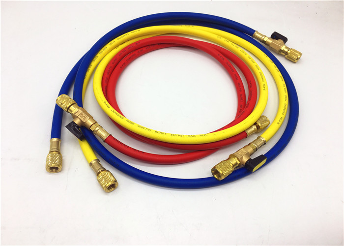 R410A Flexible Refrigerant Charging Hose With Ball Valve For Air Condition