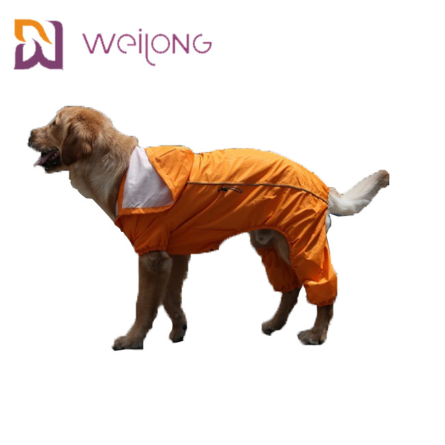 Safety Stripe Pet Raincoat Full Customization Dog Reflective Raincoat
