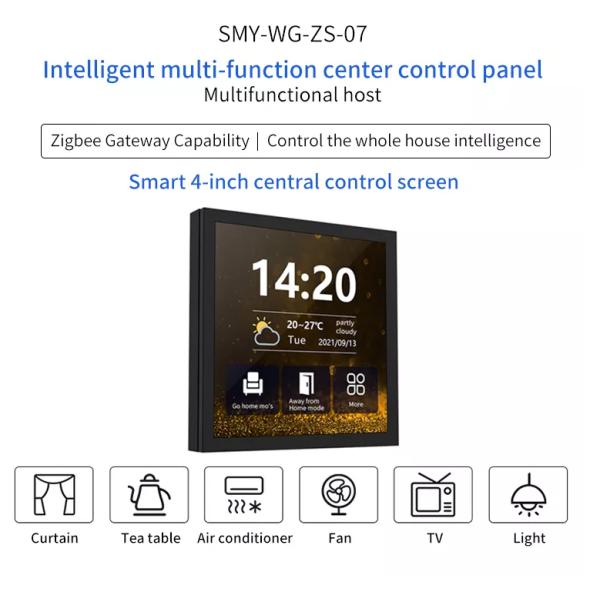 4 Inch Tuya Zigbee Gateway Smartlife Zigbee Hub In Wall Control Panel