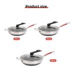 Hot Selling Kitchen 32cm Induction Wok Pan SUS 304 Stainless Steel Honeycomb Non
