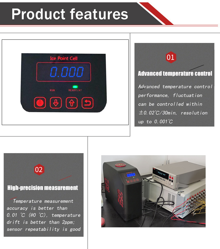 Black Portable Automatic Zero Temperature Thermostat with Resolution Ratio of 0.001C