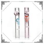 Decals Printed Glass Chillums Hand Smoking Pipes Mini 3 inches