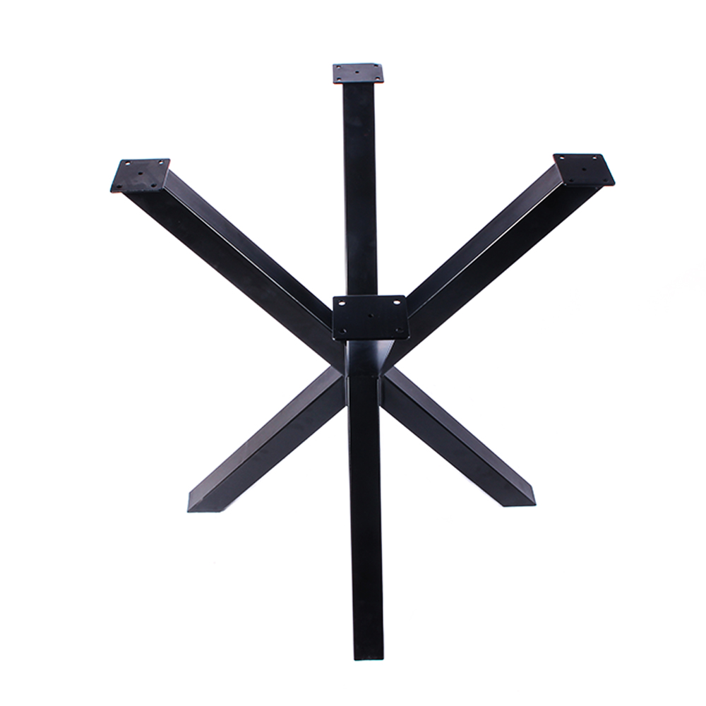 Large Cross Frame Round Pedestal Coffee Table Base for Customized Dining Furniture