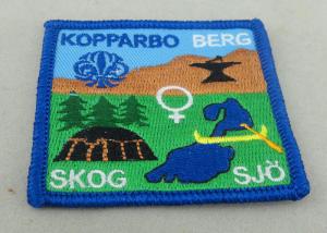 China Garments Custom Embroidery Patches Cap Labels Velcro Merrowed Sew On wholesale