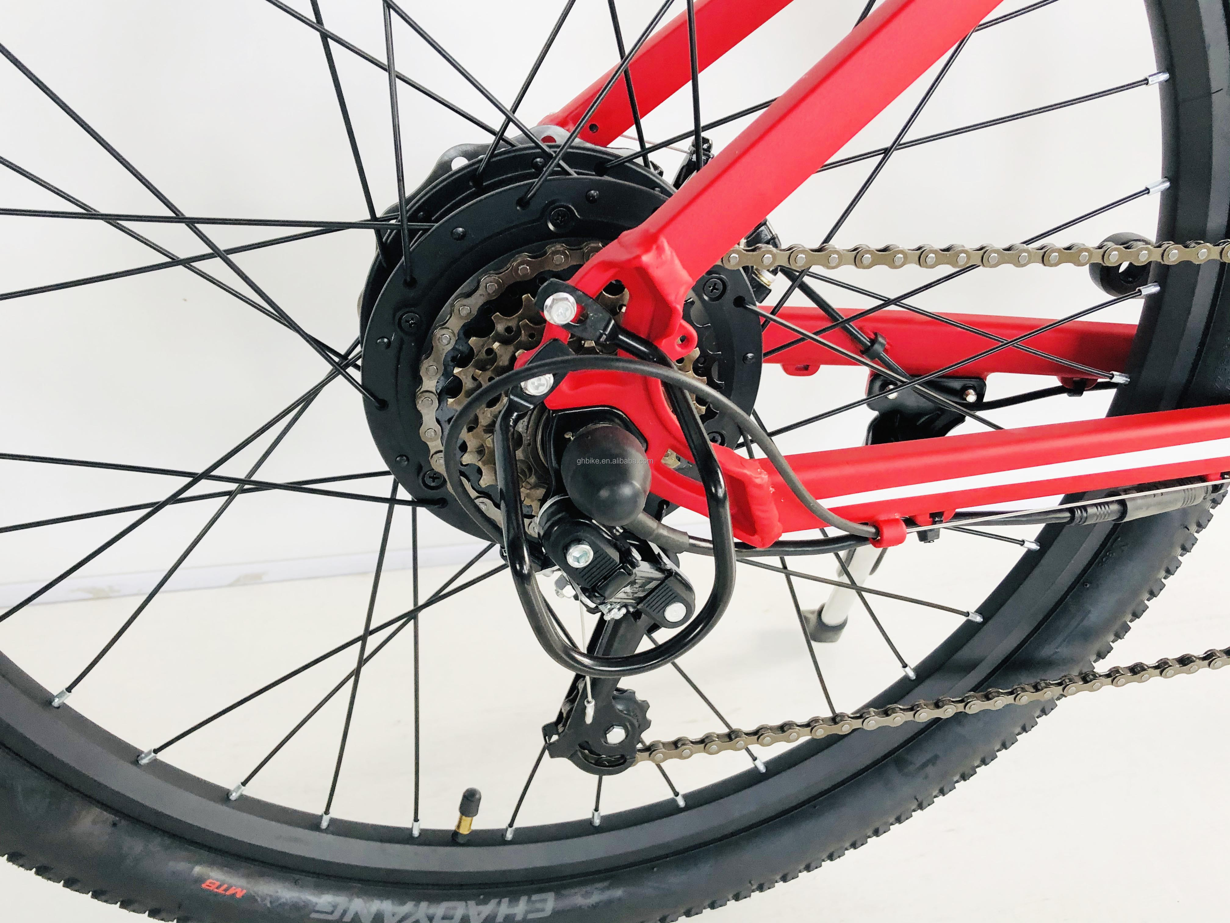 Europe Market 26" Electric Mountain Bike with Aluminum Frame and 17AH Lithium Battery in Down Tube Position