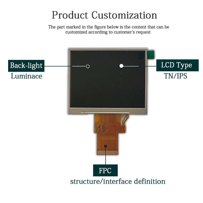 320x240 Ips Square Tft Screen Module 3.5 Inches FPC Tft Lcd Module