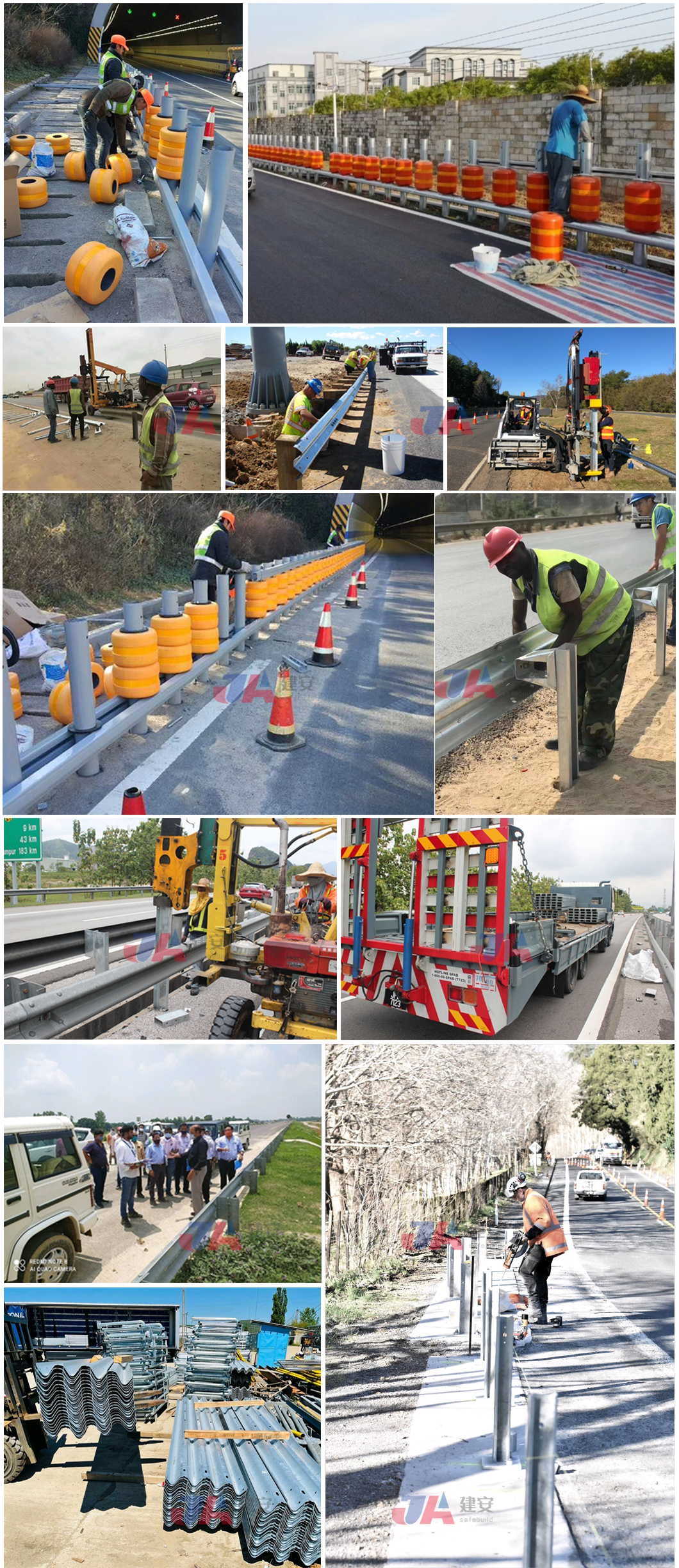 Highway Used PU Foam/EVA Anti-Corrosion Roller Barrier with ISO9001 2008 Certificate