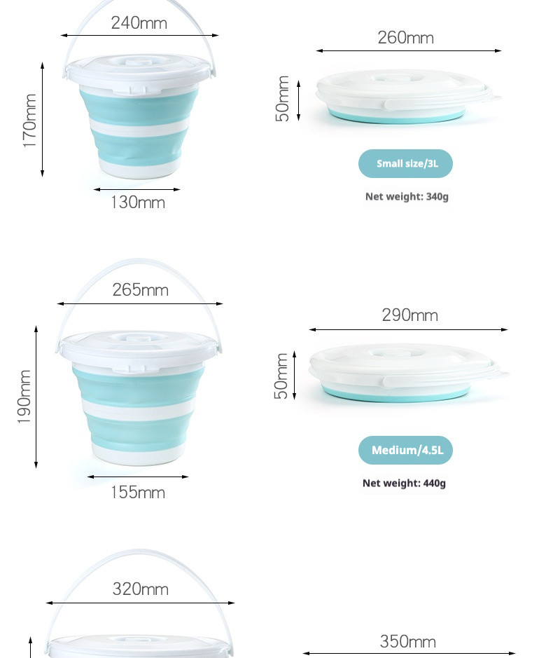 Convenient Foldable Plastic Bucket Multi-functional for Home and Outdoor Applications