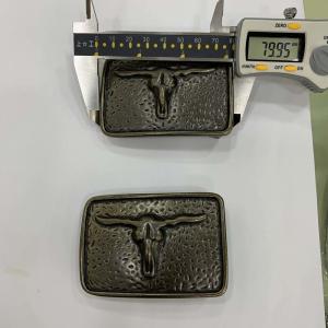 China Bull Head Belt Buckle Hardware Anti Scratched Normal Plating wholesale