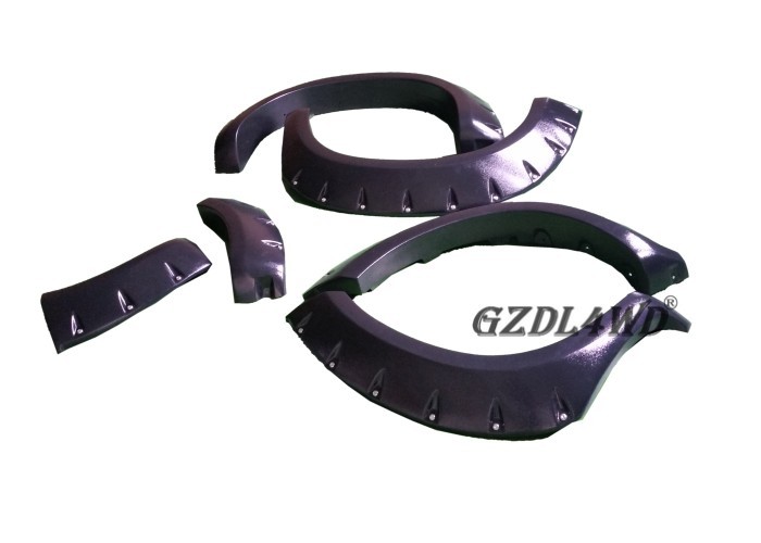 Black Toyota Hilux Vigo Fender Flares 12 - 14 , Toyota Hilux Wheel Arch Flares Weatherproof