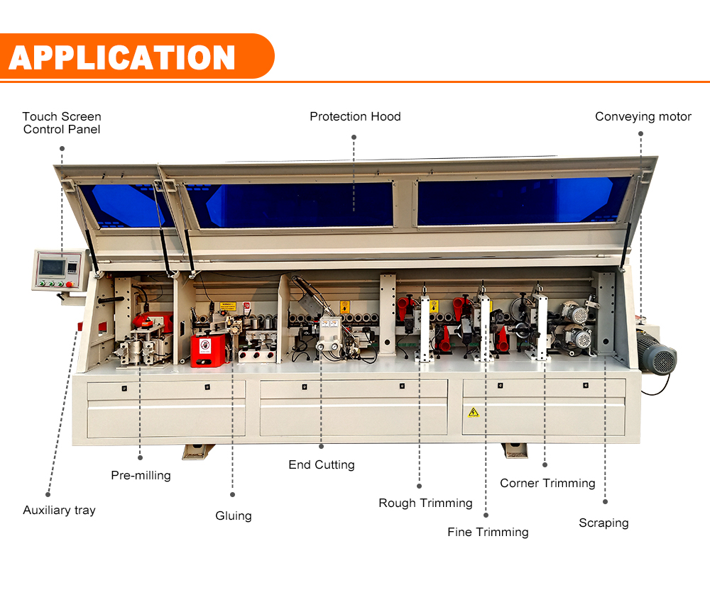 High Productivity Woodworking Automatic PVC Tape Edge Banding Machine