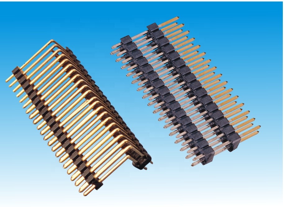 PA6T Female Header Connector H8.89 Single Row Dip Type Tin Gold Plated LCP
