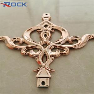 China 7*15 golden pink UV electroplate Extrusion aluminum profiles flower for georgian double glazing wholesale