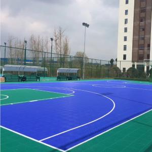 China Durable PP Interlocking Sports Flooring , Scratch Resistant Outdoor Sport Court Tiles wholesale