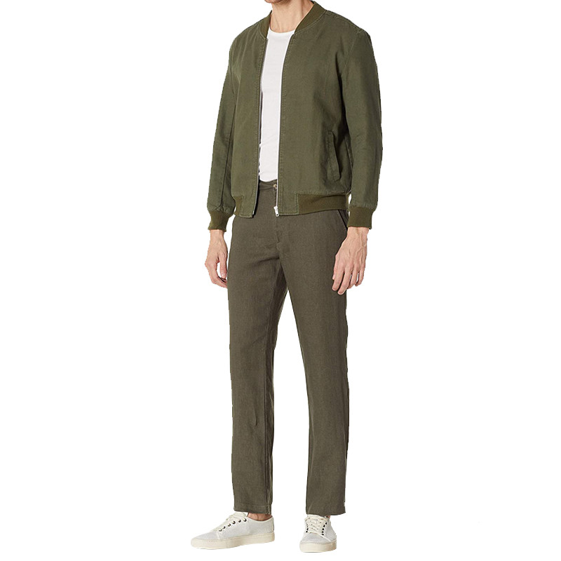 Multicolor Mens Lightweight Summer Linen Trousers Breathable Straight Leg Dress Pants