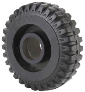 China 6 Inch Red Cast Iron Black Rubber Wheel wholesale
