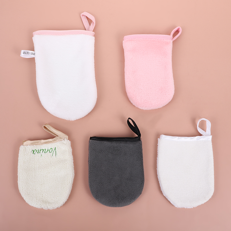 Microfiber Makeup Removal Mitt Facial Cleaning Makeup Remover towel Mitt